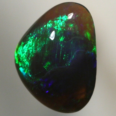 SOLID BLACK CRYSTAL OPAL Bright and strong forest green 